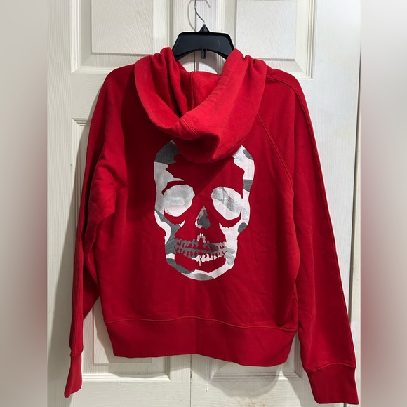 Zadig & Voltaire Red/Silver sweatshirt Hoodie in Size Small - Picture 3 of 3